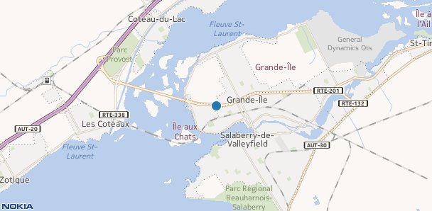 carte du Salaberry de Valleyfield